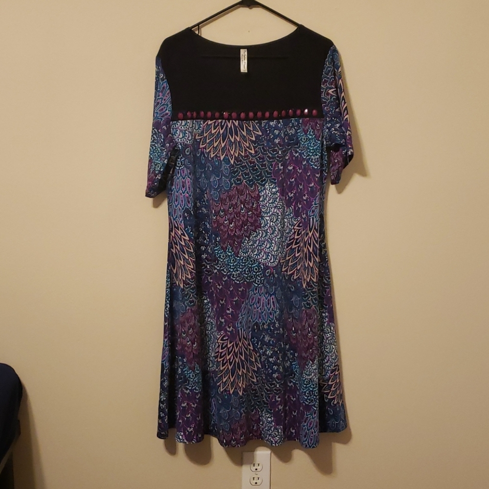 Blue and purple dress
